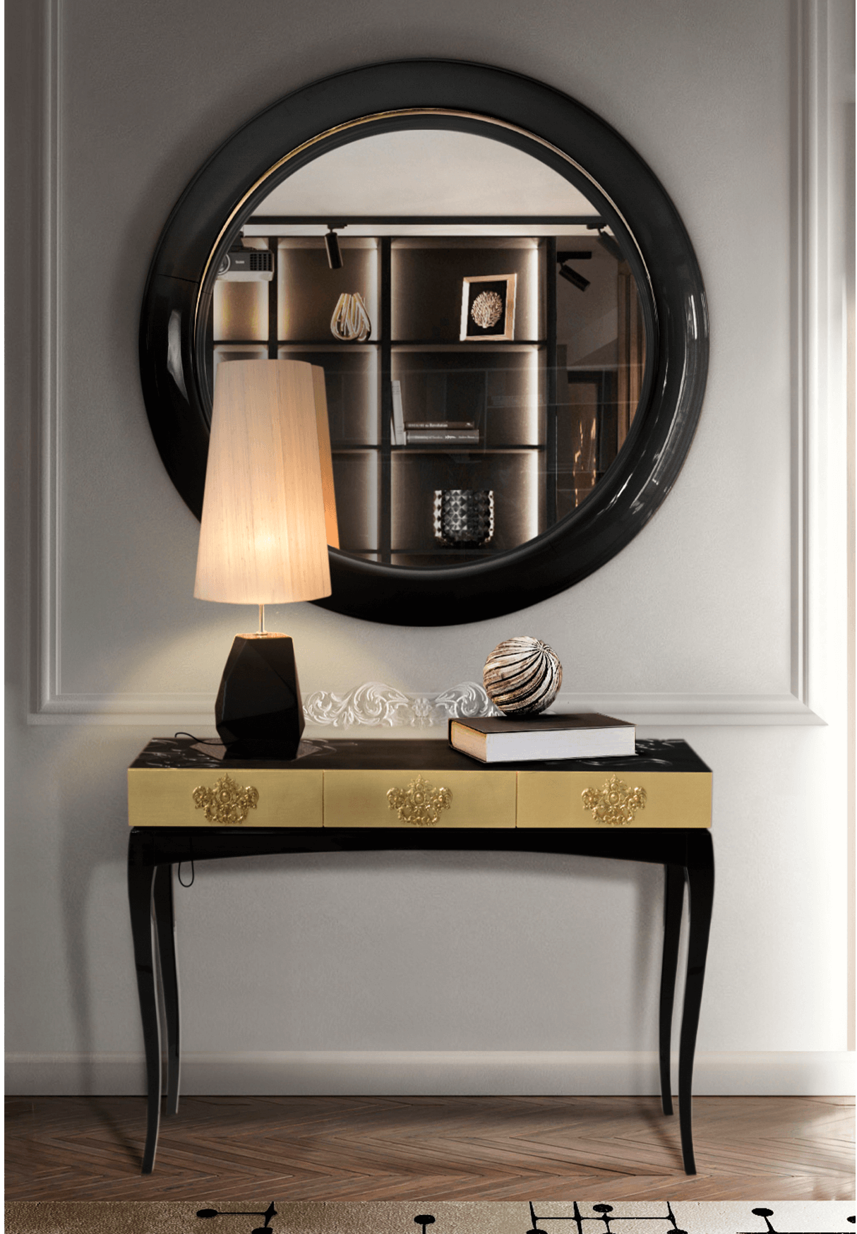 Lustro ścienne Cirque okrągłe