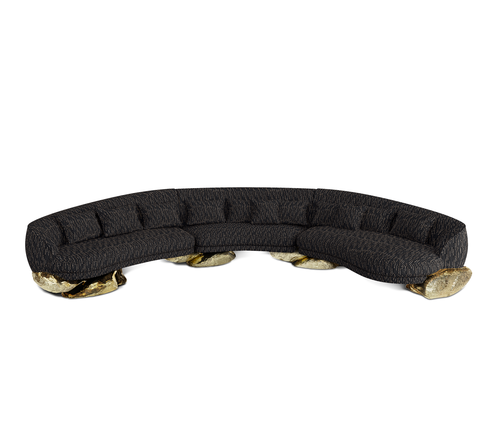 Zakładana czarna sofa Angora