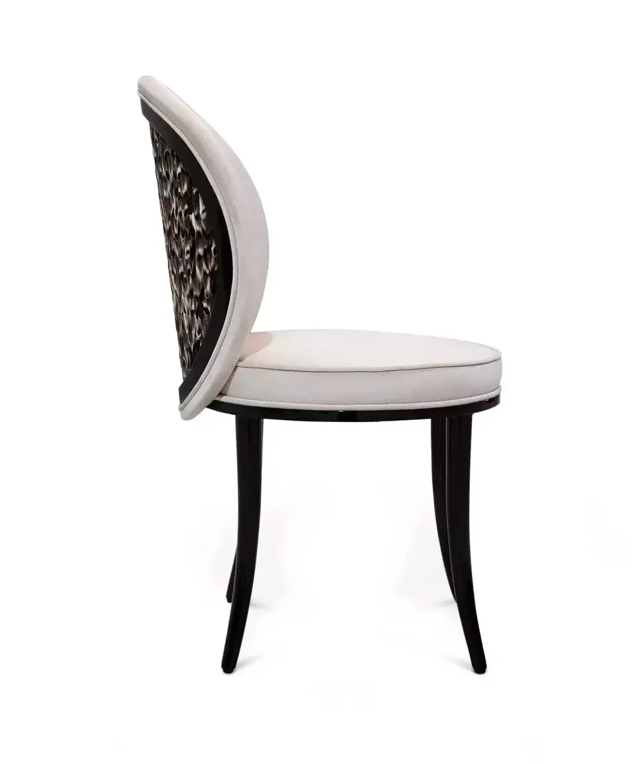 Krzesło jadalniane Mistral z oparciem z piór Folie