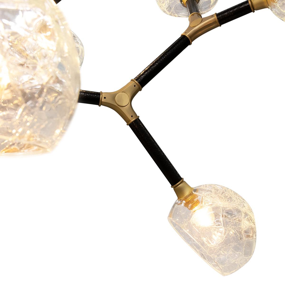 Lampa wisząca nieregularna wieloabażurowa duża