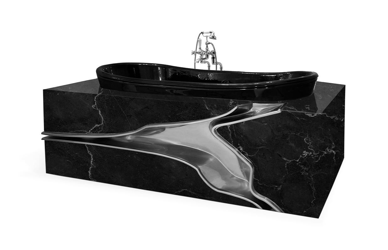 Wanna marmurowa o łamanym wzorze