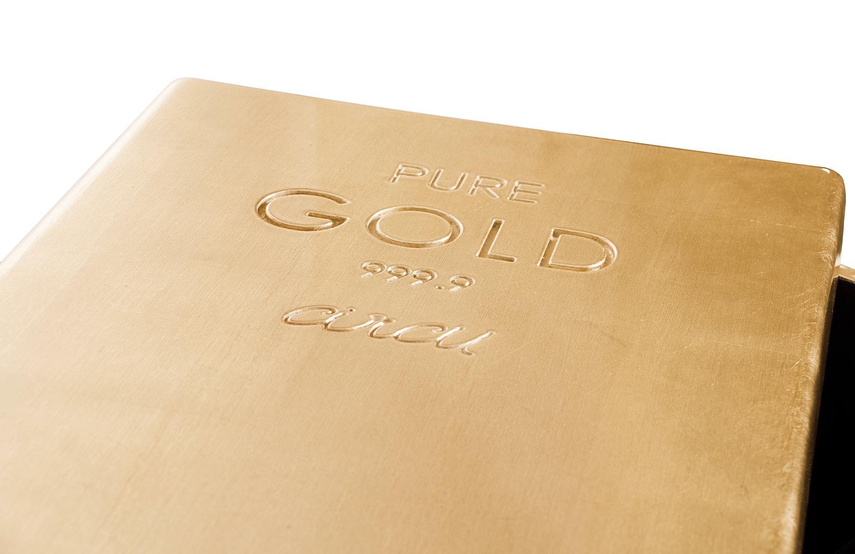 Złota skrzynia na skarby Gilded