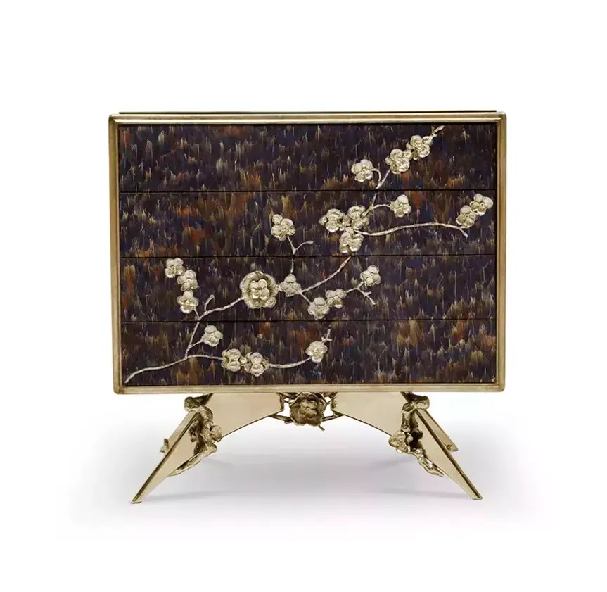 Szafka nocna Mirage z piór fioletowych