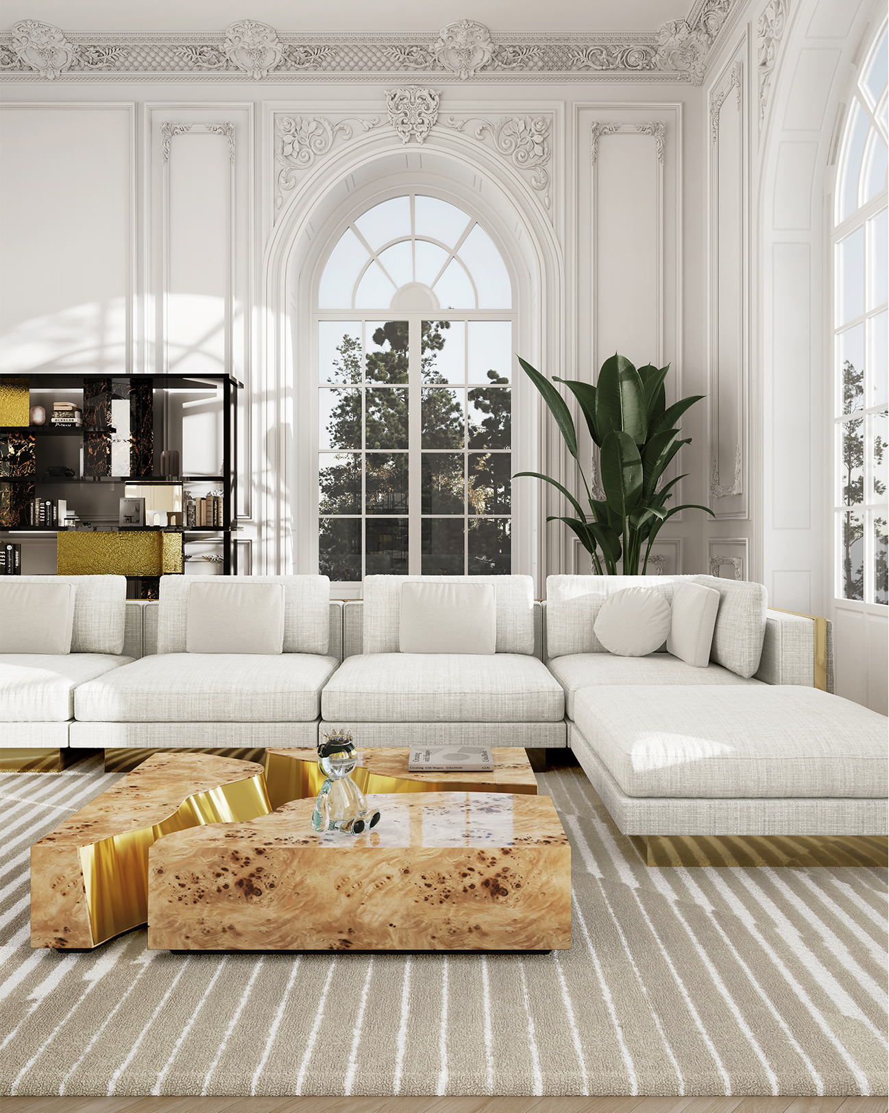 Stolik kawowy Fissure z topoli