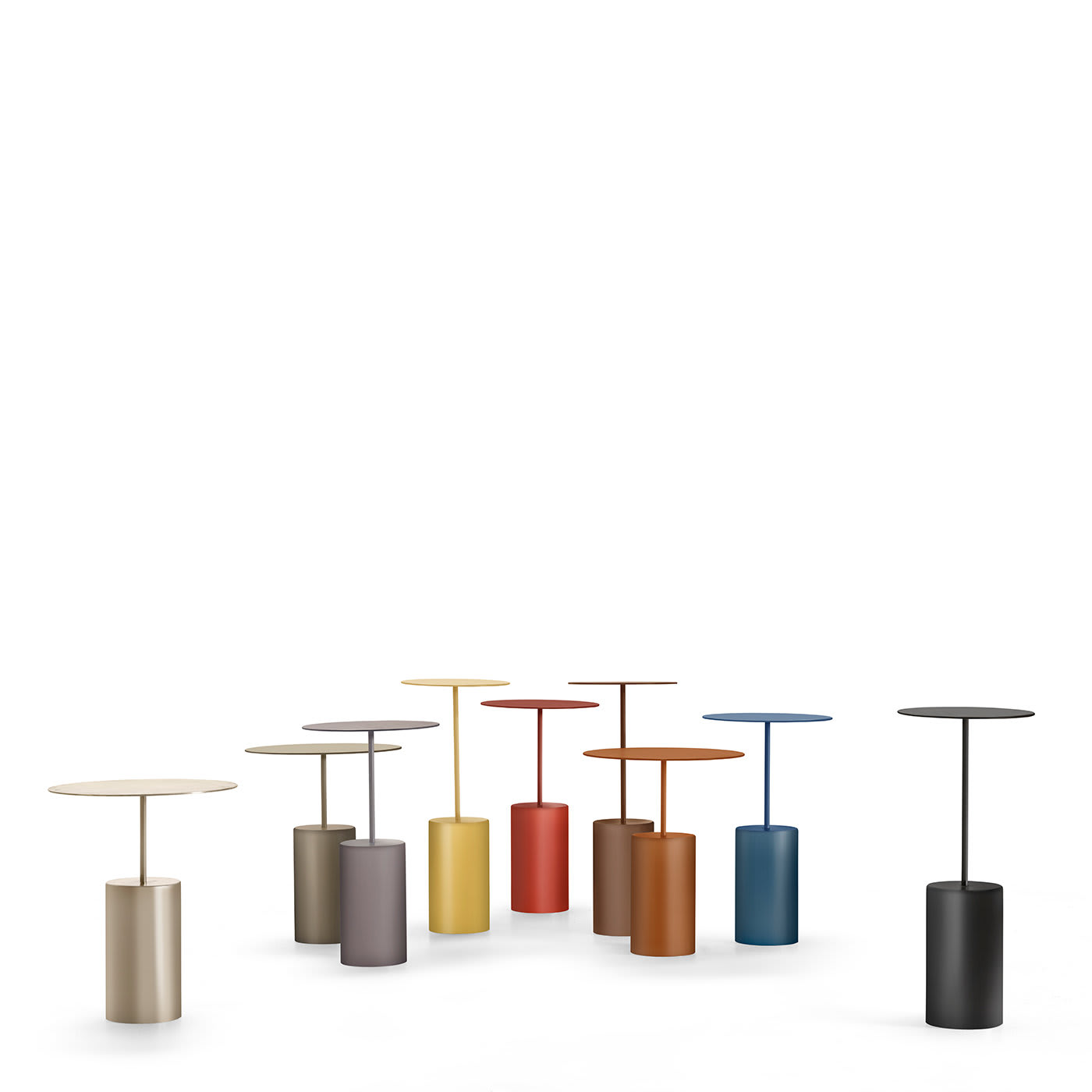 Pomarańczowy włoski stolik boczny Cocktail