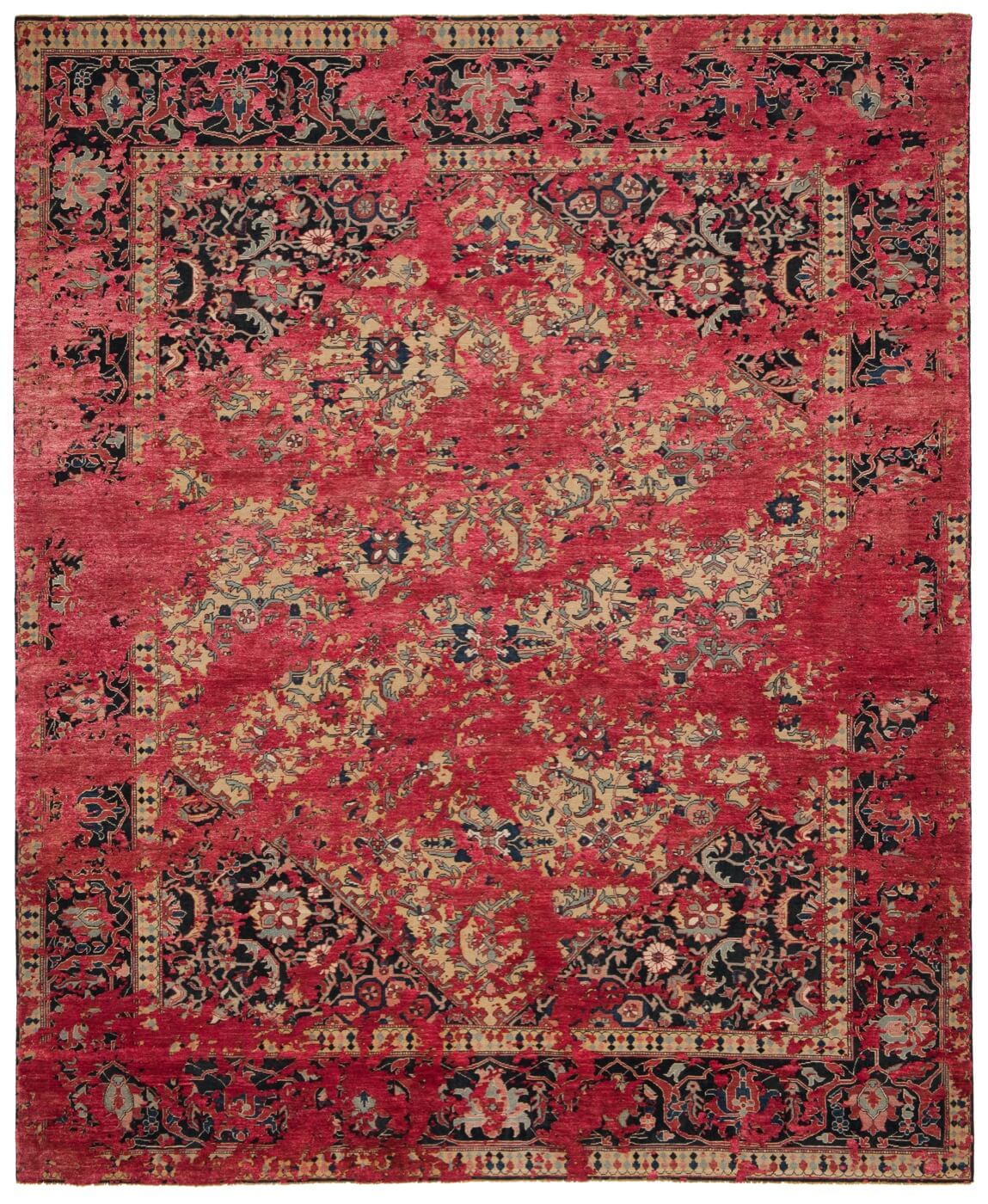 Dywan Serapi Queensbury Double Sky Yellow Scarlett Silk | Rozmiar: 200 x 300 cm