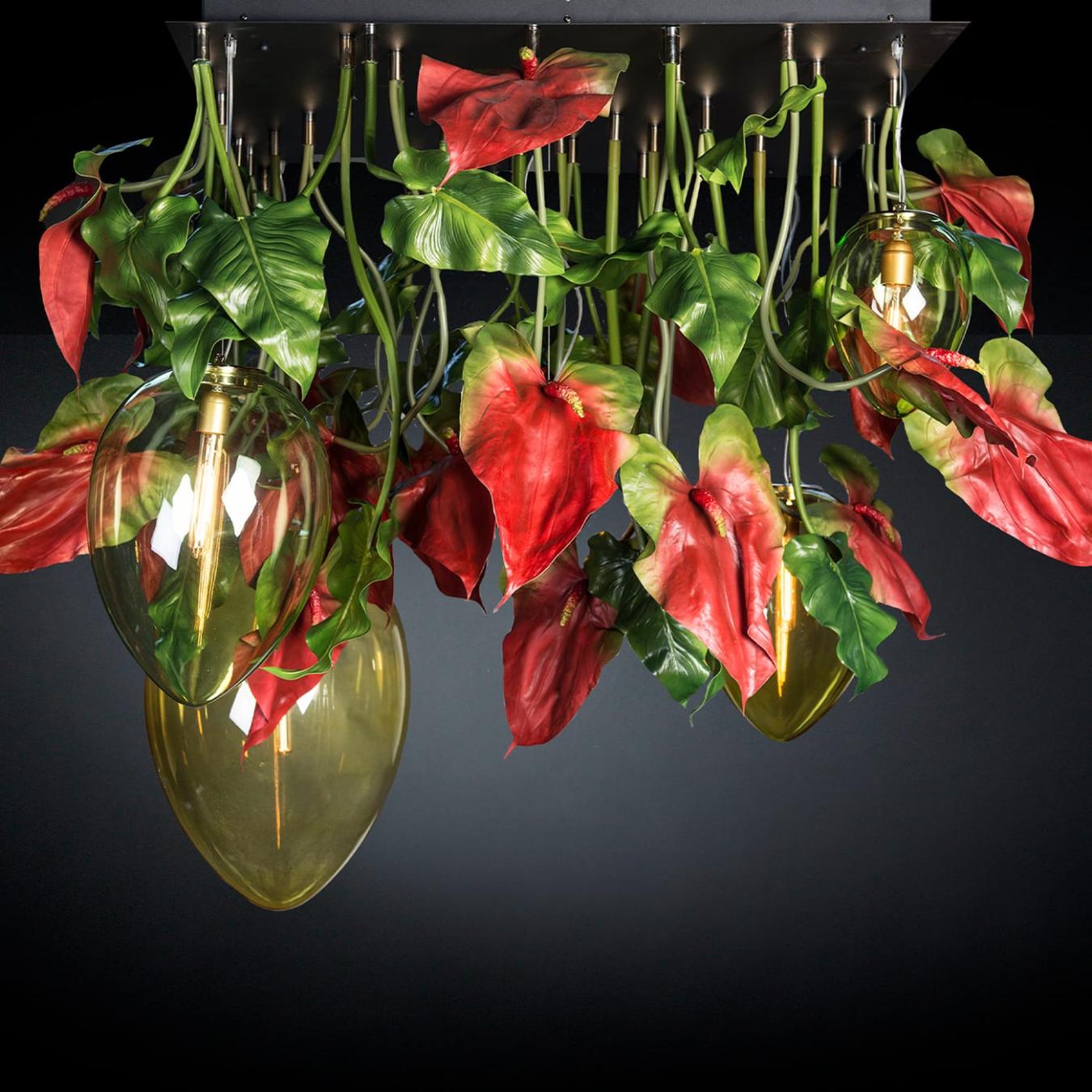 Ciemny żyrandol Anthurium