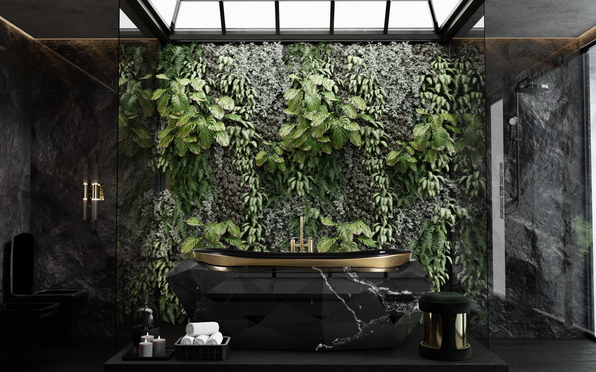 Wanna z imitacji marmuru Gemstone