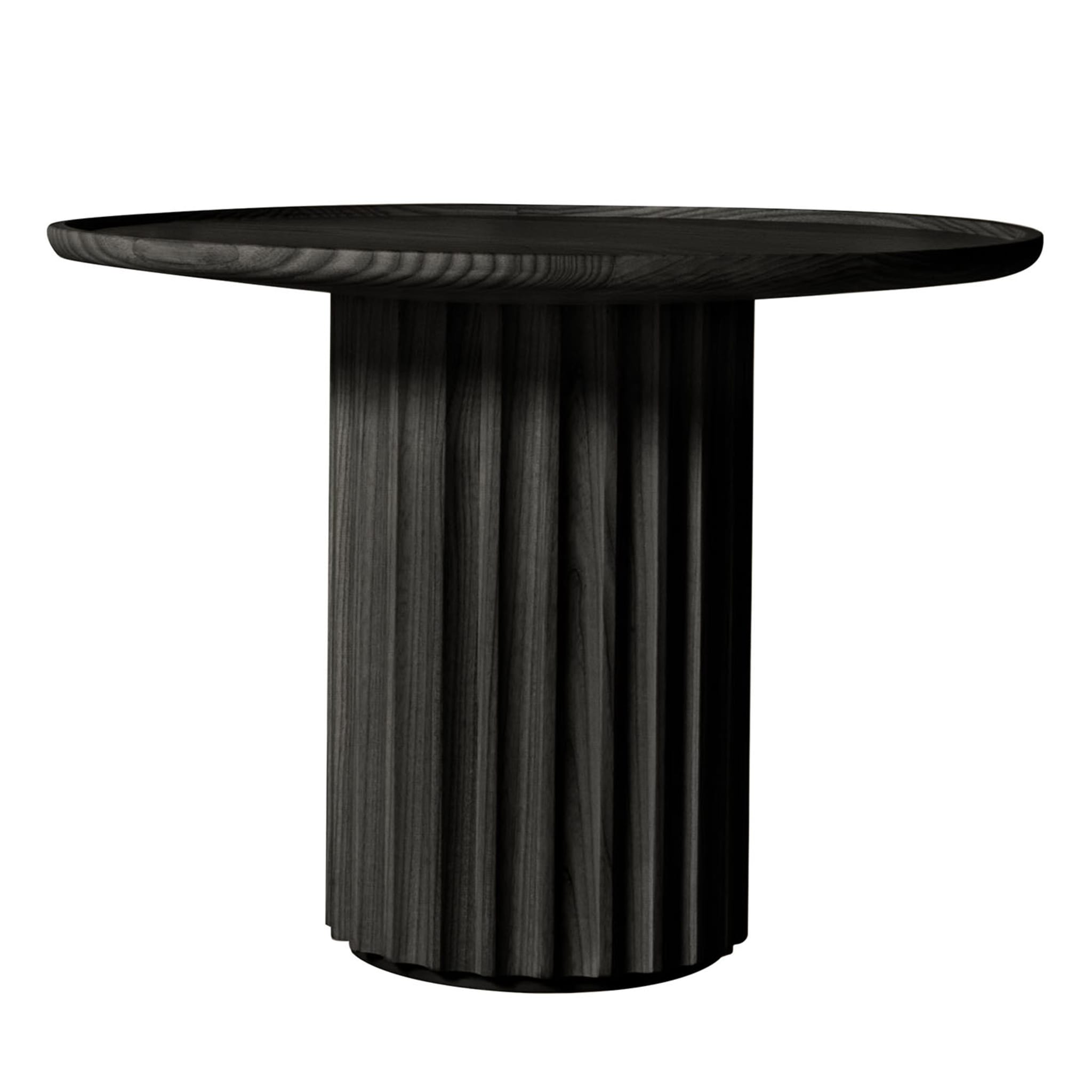Czarny stolik kawowy Capitello | Wymiary: Ø 40 cm