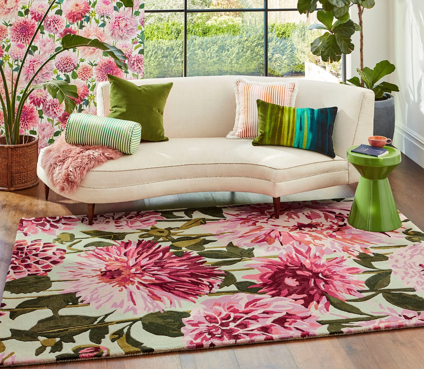 Dywan Dahlia Fuchsia/Palm 142402 | Rozmiar: 170 x 240 cm