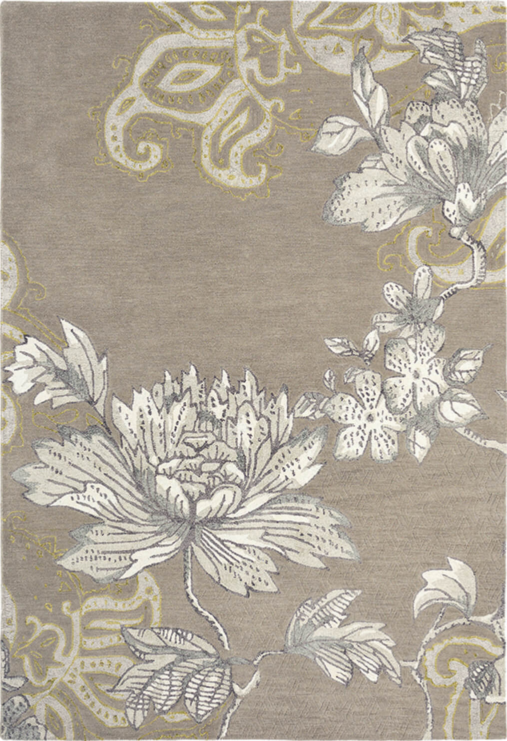 Dywan Fable Floral Grey 37504 | Rozmiar: 250 x 350 cm