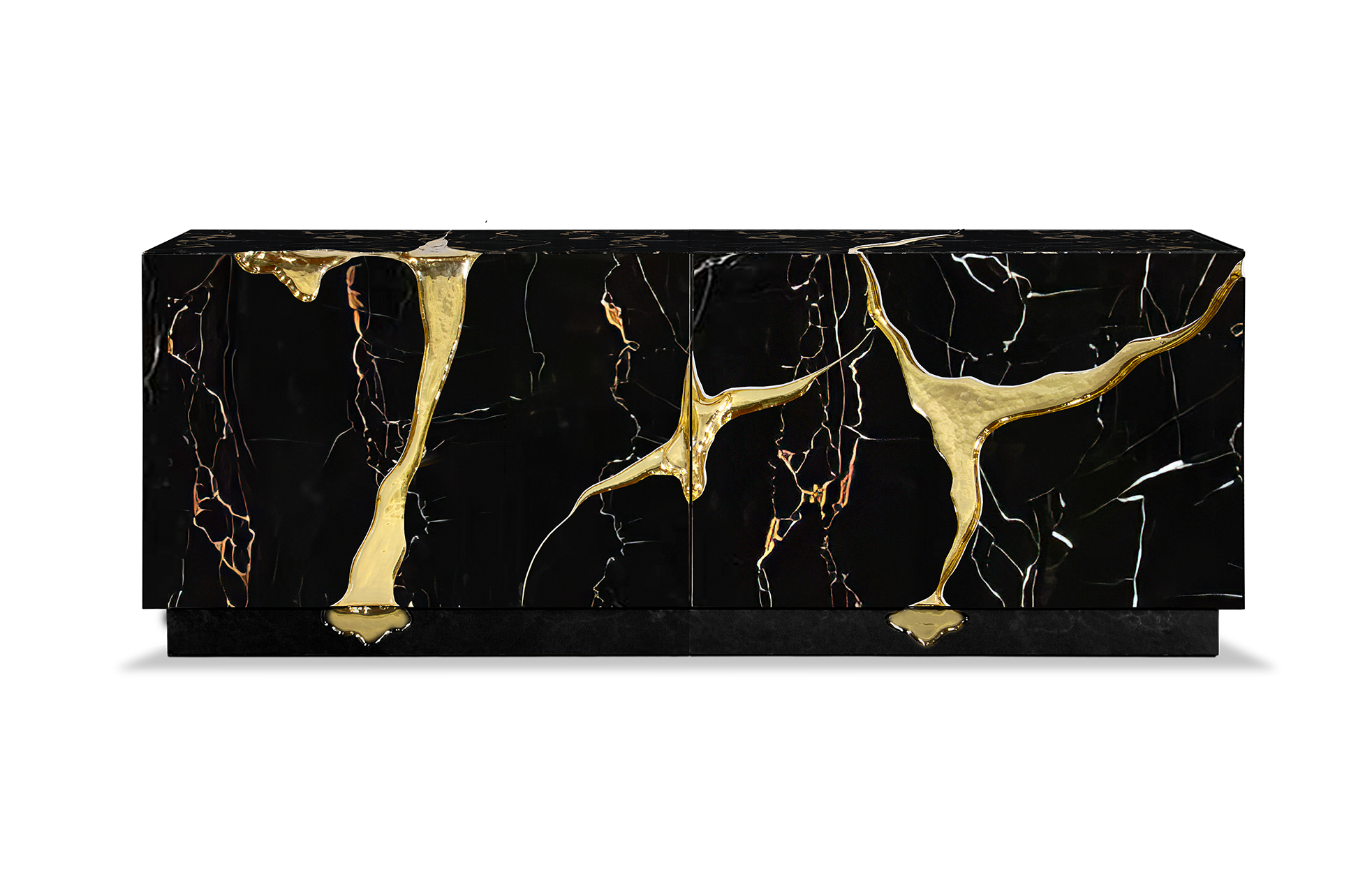 Czarno-złoty kredens Opulent