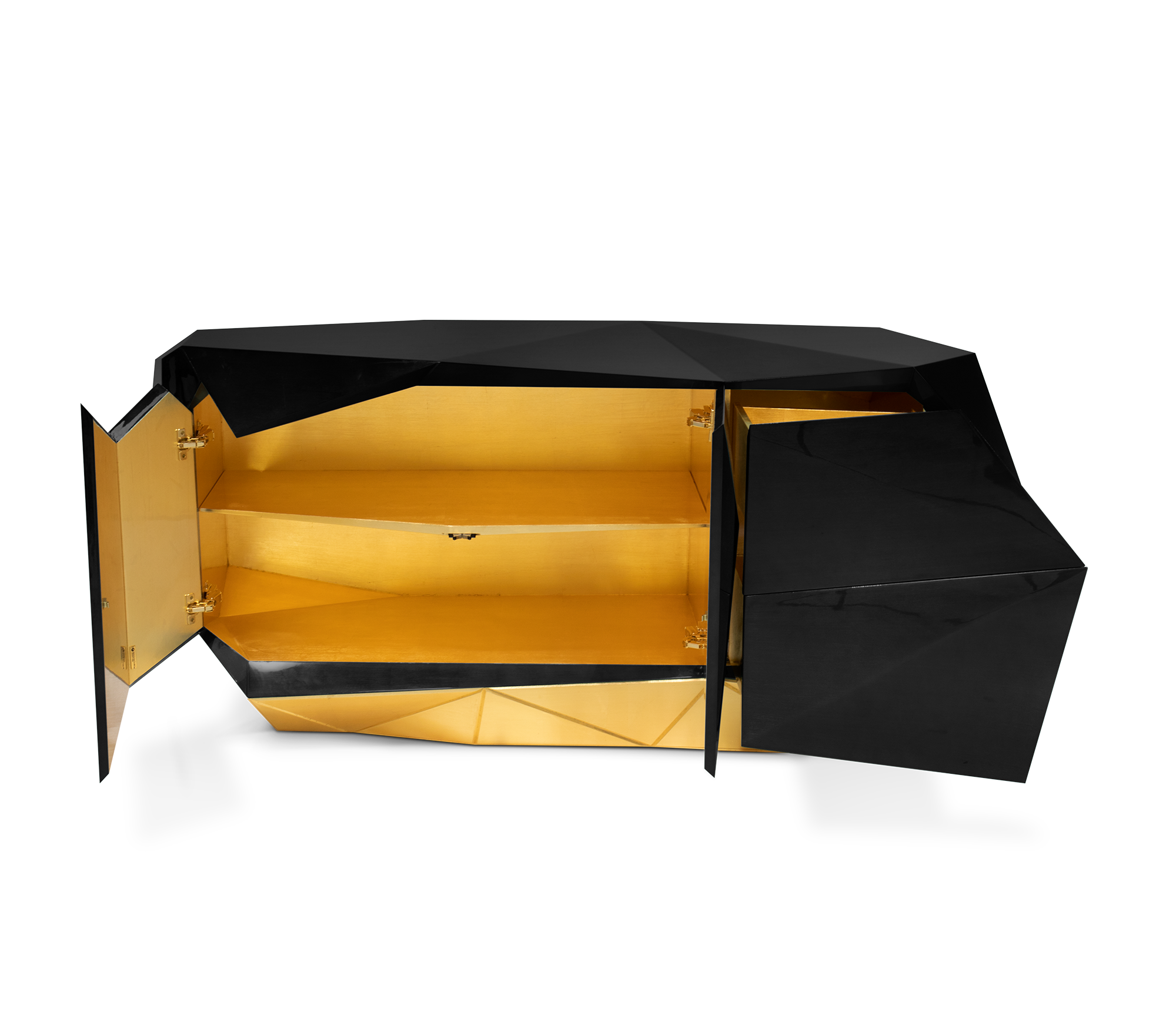 Czarny kredens Prism 3