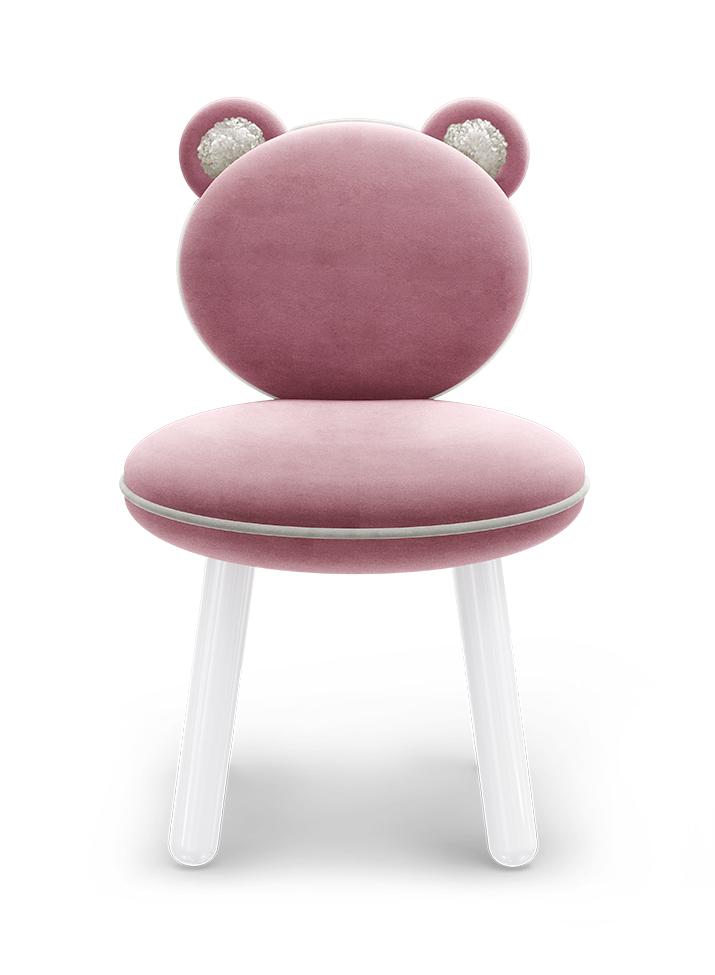 Różowe krzesełko Fluffy Bear