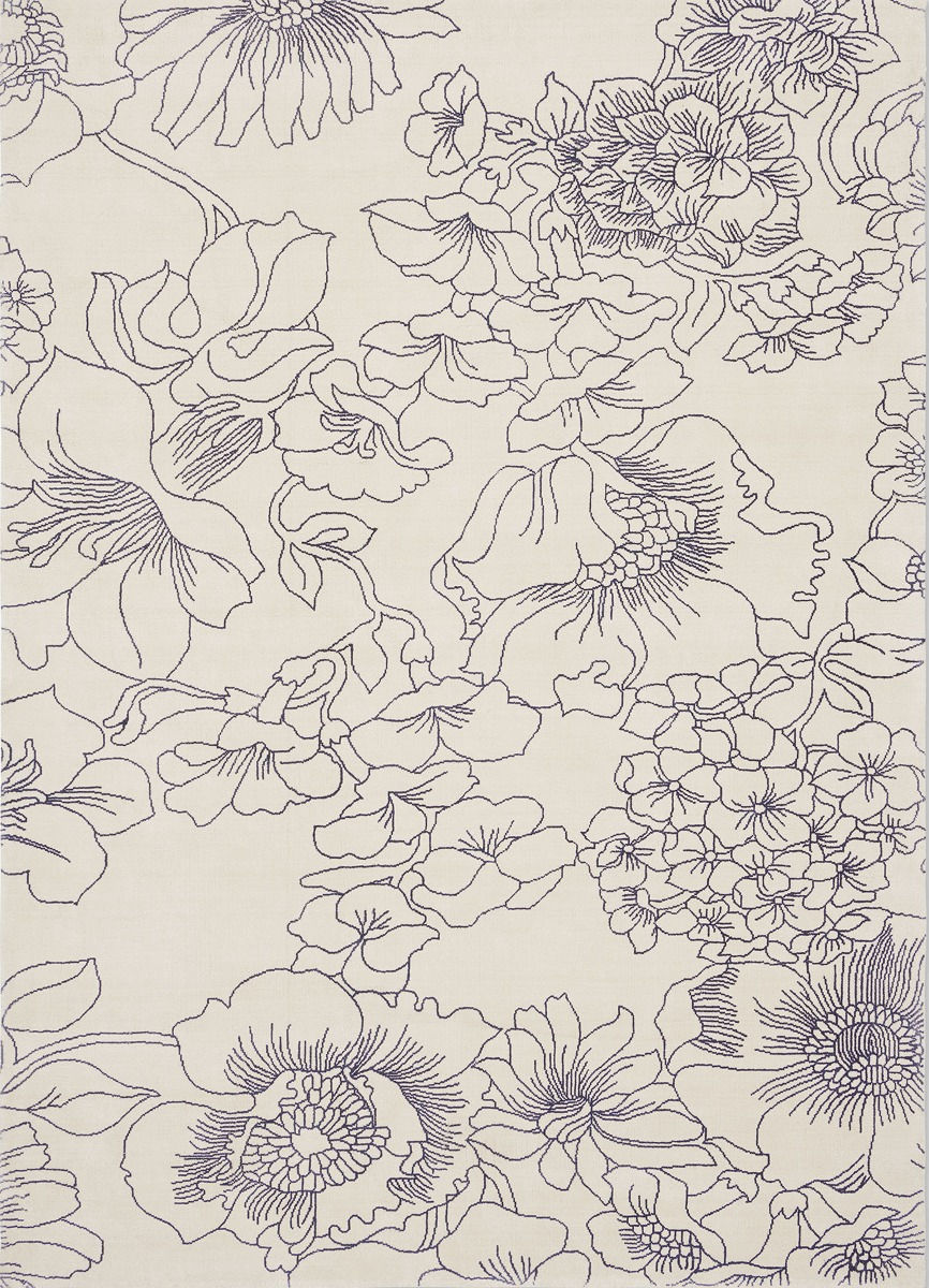 Dywan Linear Floral Blue 162508 | Rozmiar: 250 x 350 cm