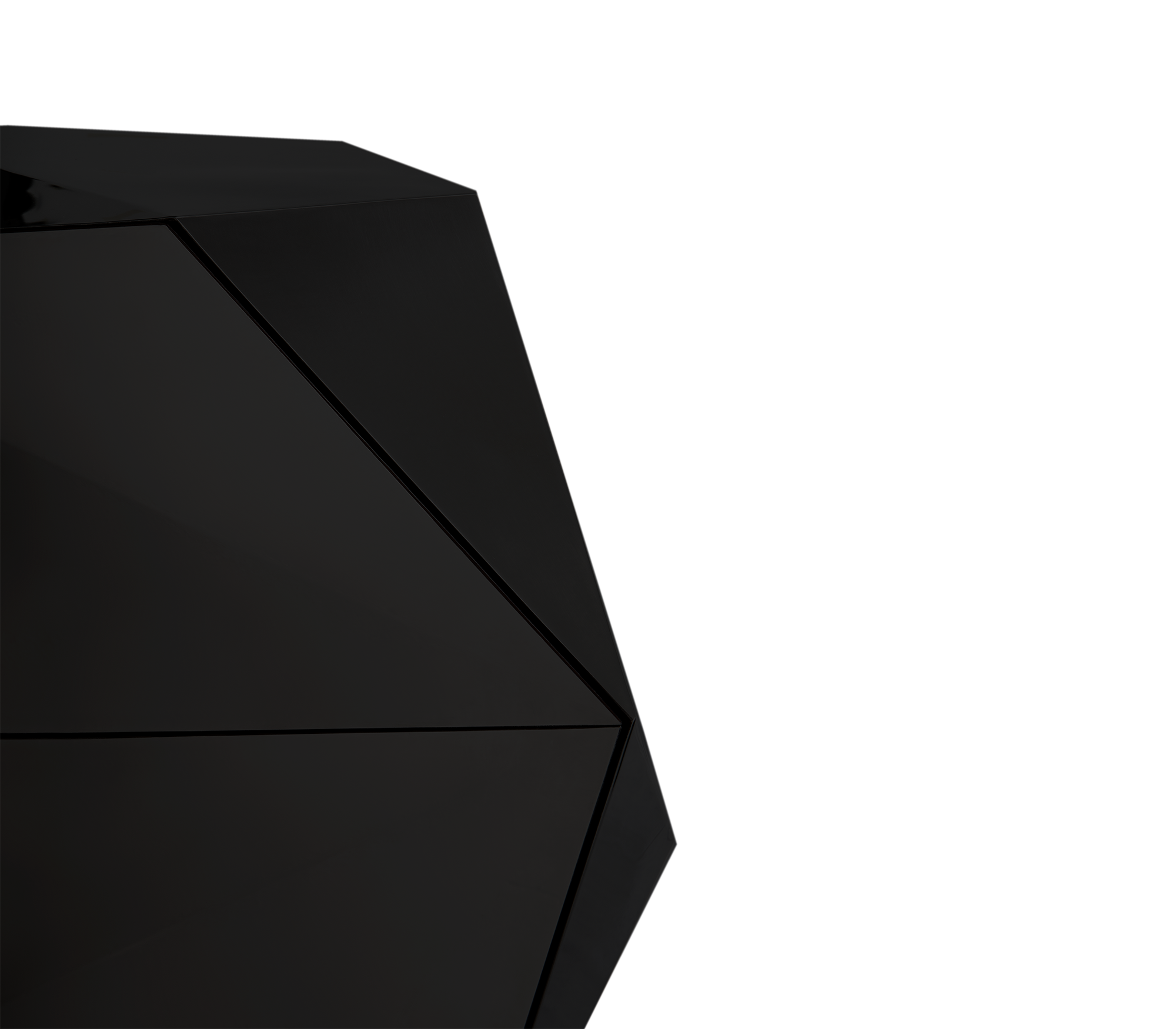 Czarny kredens Prism 2