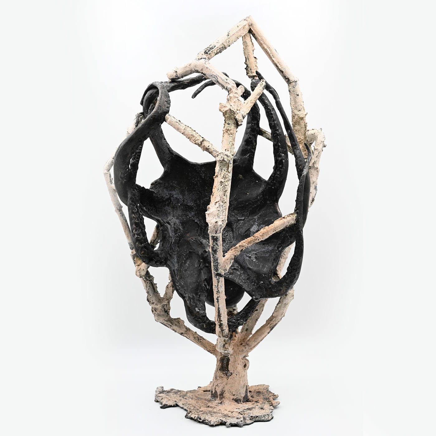 Rzeźba ośmiornicy z brązu