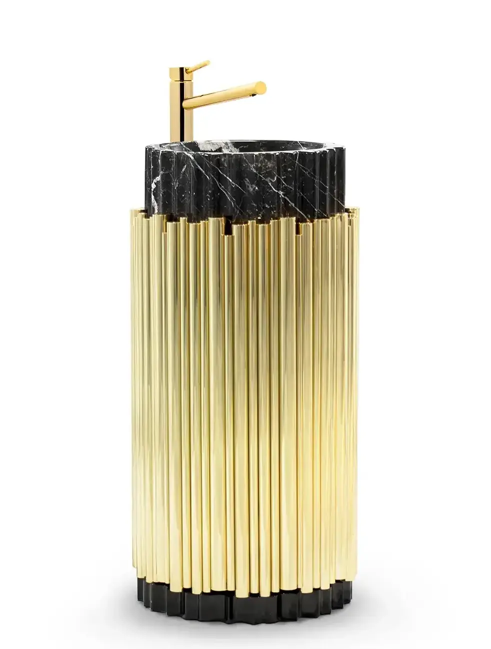 Umywalka wolnostojąca Harmony Black / Gold