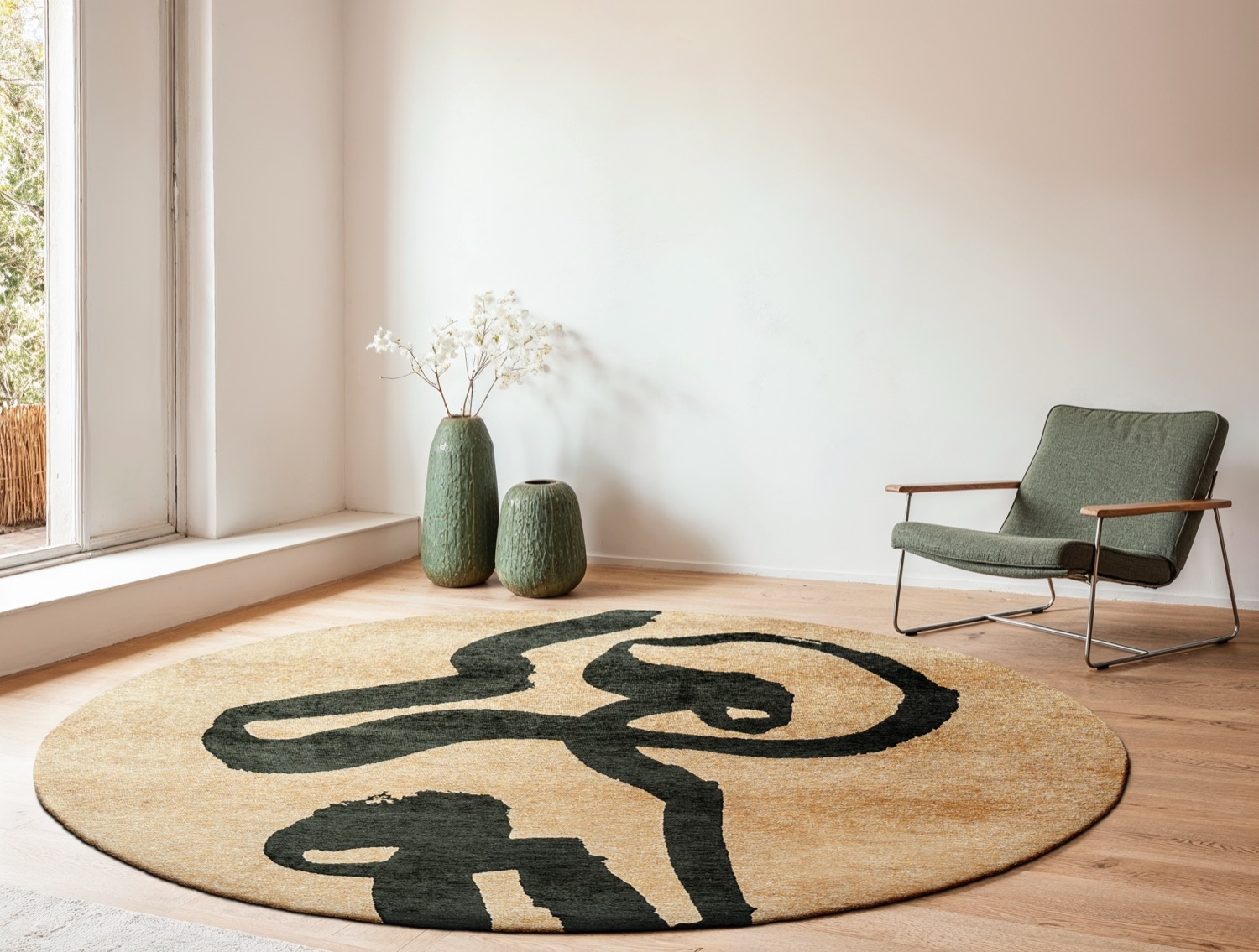 Dywan okrągły Garden Spirit 9848 | Rozmiar: Ø 240 cm