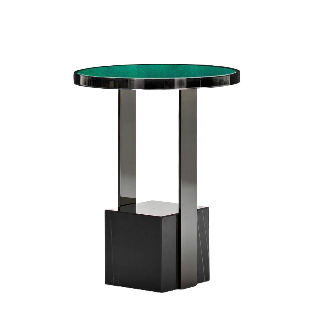 Stolik boczny serwisowy Luxe | Blat stołu: Glass