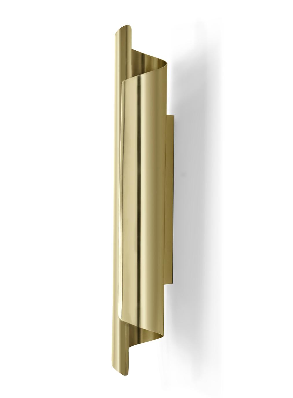 Kinkiet mosiężny patynowany