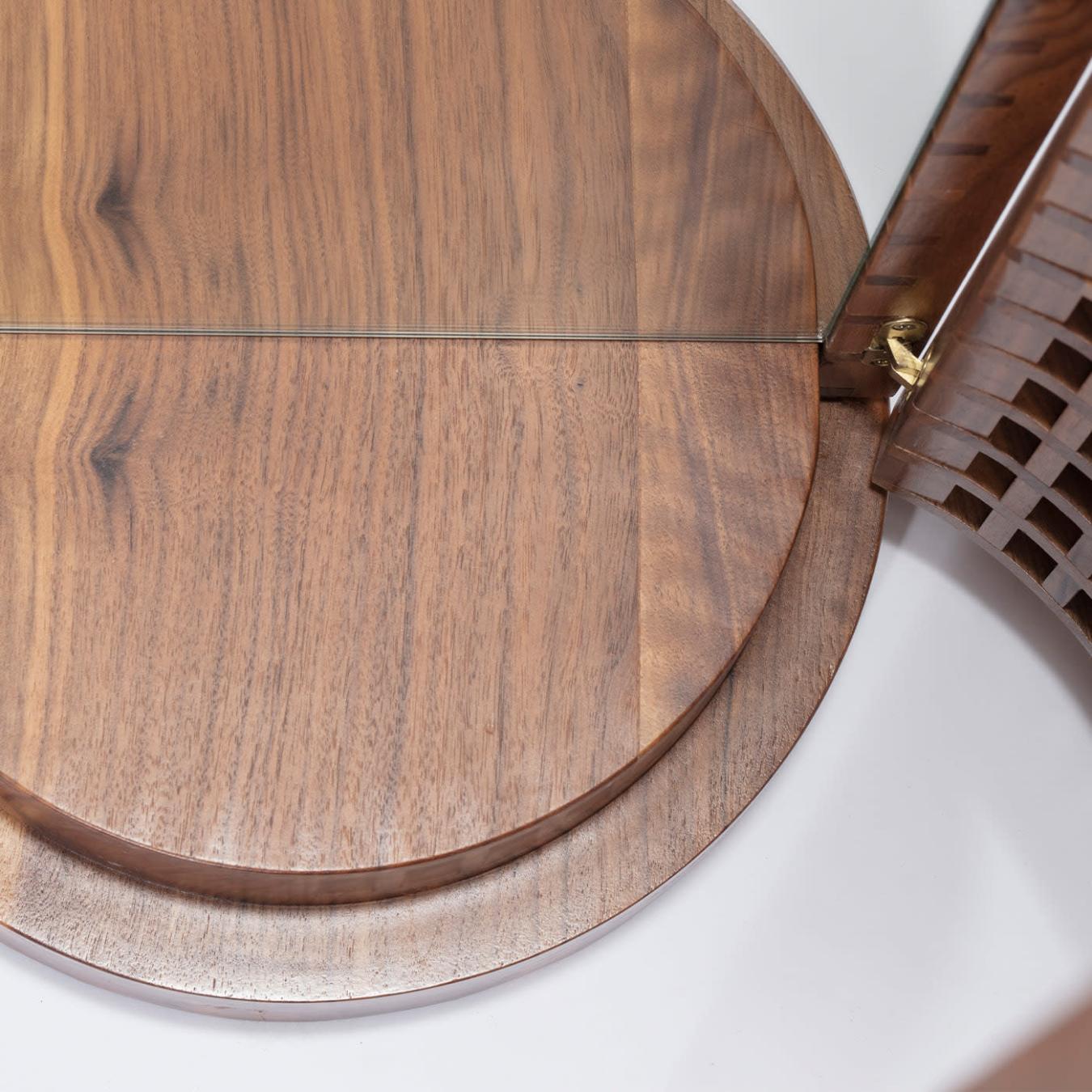 Rzemieślnicze Drewniane Lustro Podłogowe