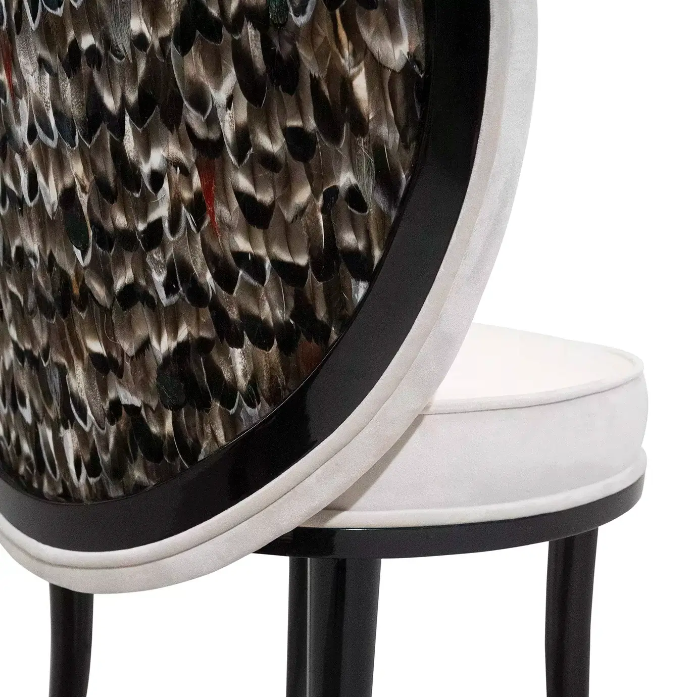 Krzesło jadalniane Mistral z oparciem z piór Folie