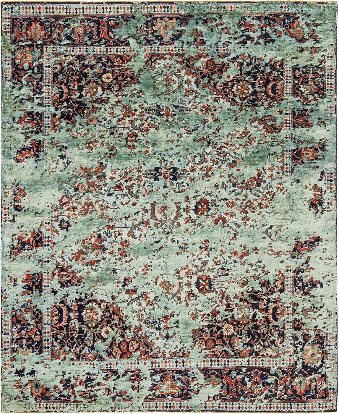 Dywan Serapi Queensbury Double Sky Lightblue Greyblue Silk | Rozmiar: 250 x 300 cm