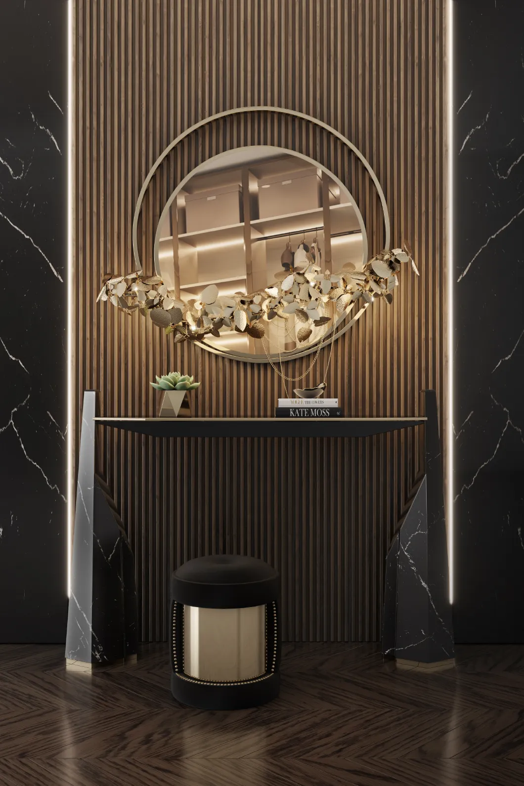 Lustro Royal II z oświetleniem ściennym - 1