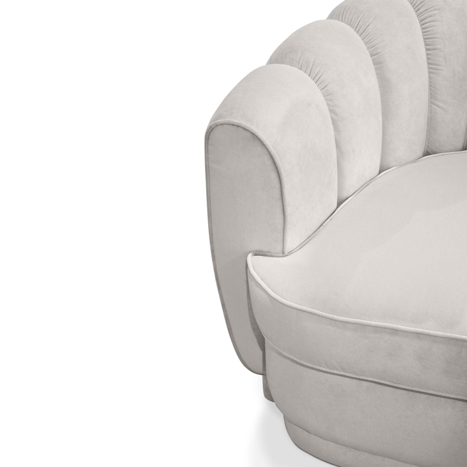 Sofa okrągła trzyosobowa wyrafinowana