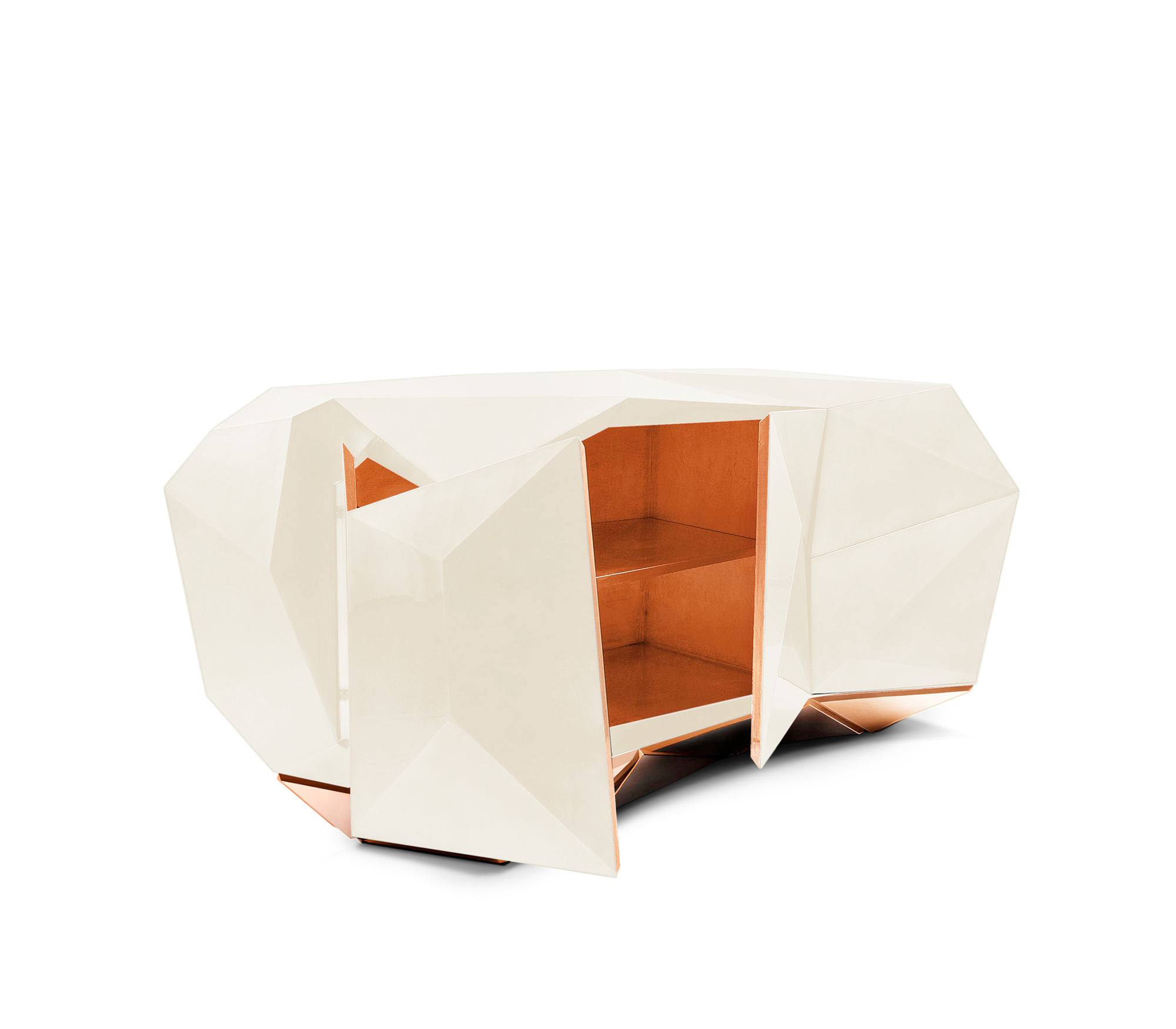 Kremowy kredens Prism