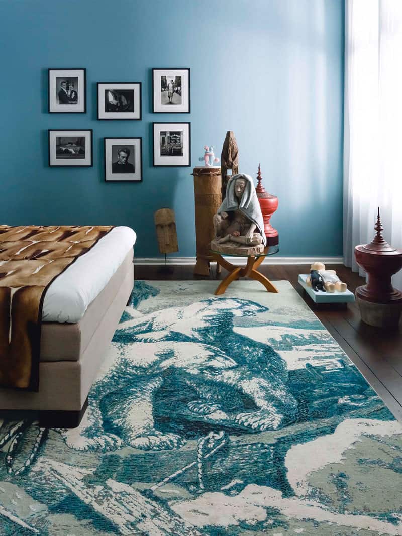 Dywan Polar Bear Little Blue | Rozmiar: 170 x 240 cm