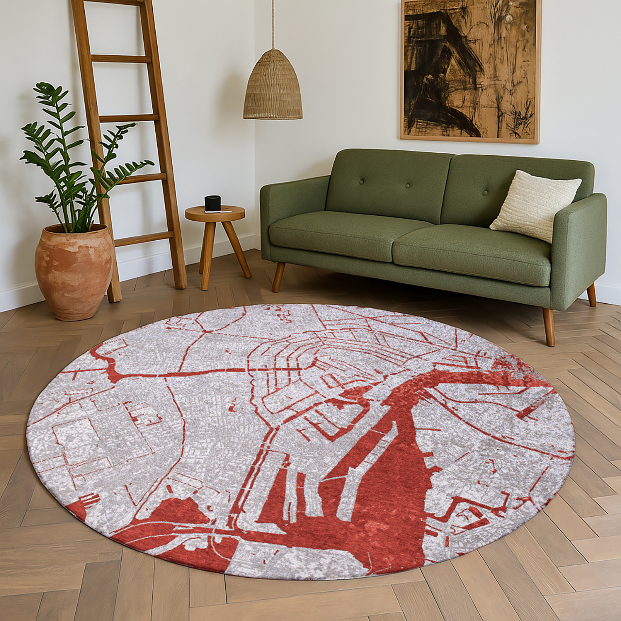 Dywan okrągły Orange Cut 9323 | Rozmiar: Ø 240 cm