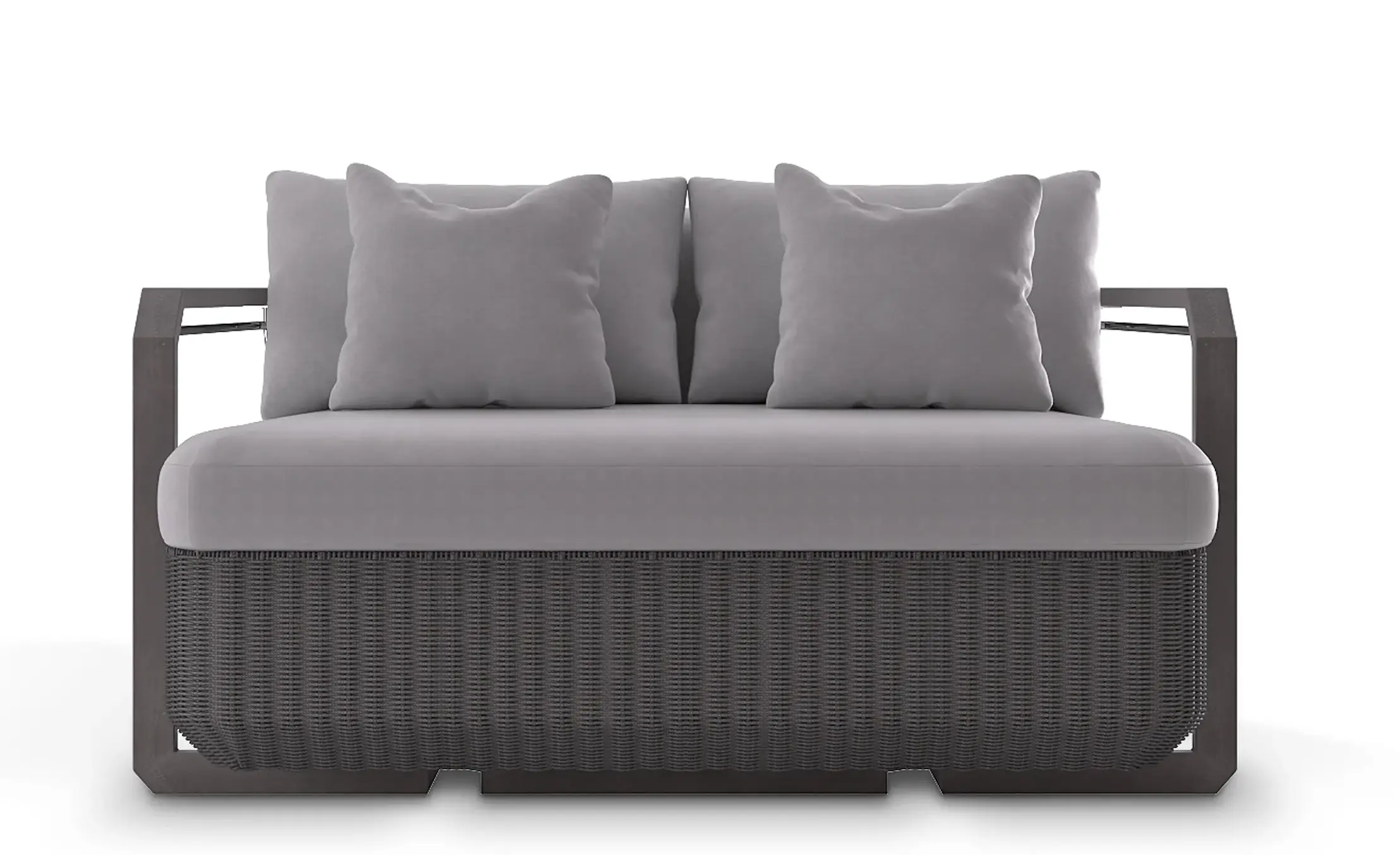Dwuosobowa szara sofa ogrodowa Heritage