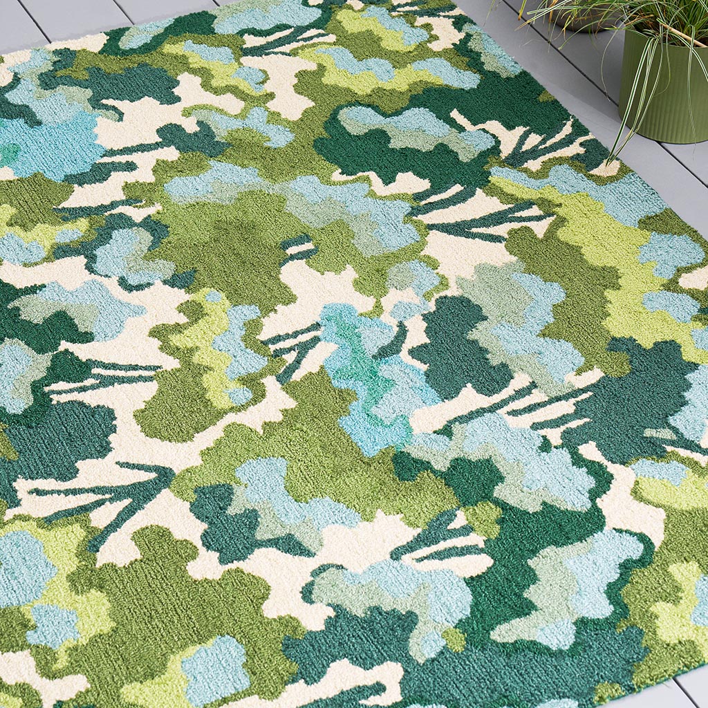 Dywan zewnętrzny Tree Tops Green | Rozmiar: 140 x 200 cm