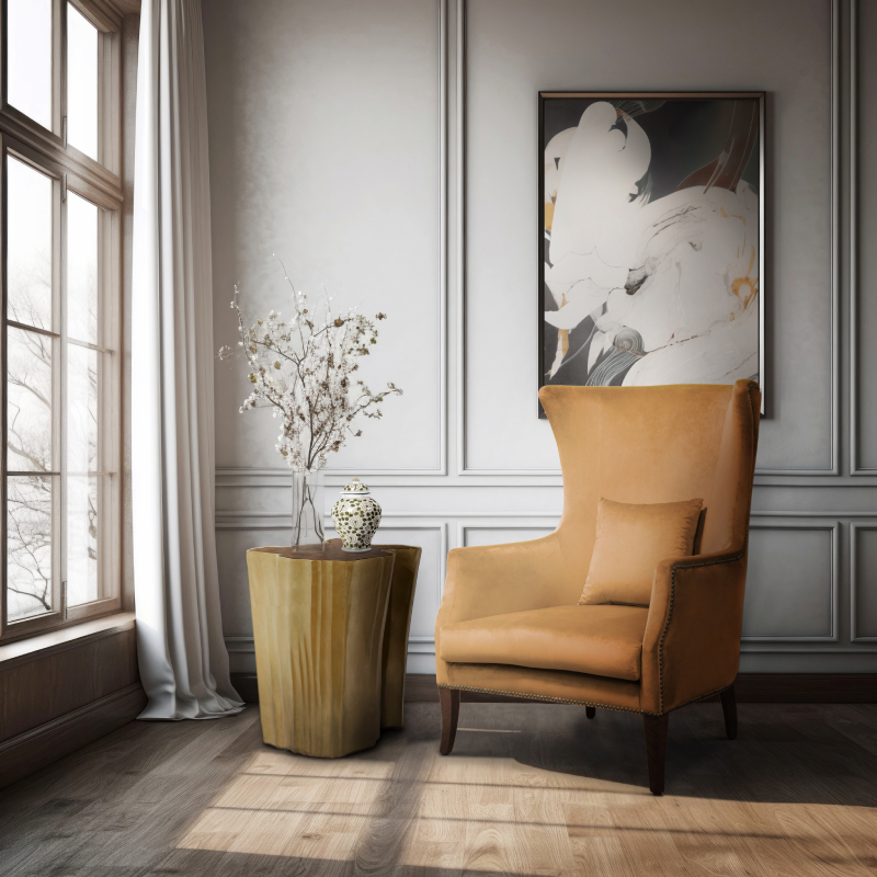 Stolik boczny z naturalną krawędzią duży - 2