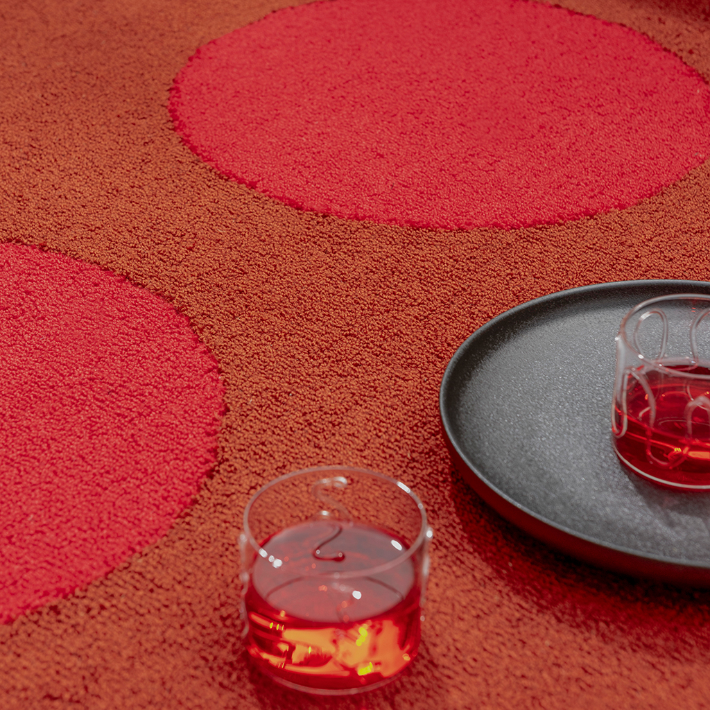 Dywan Uliczny Habitat Festival Dots Red 495800 | Rozmiar: 200 x 280 cm