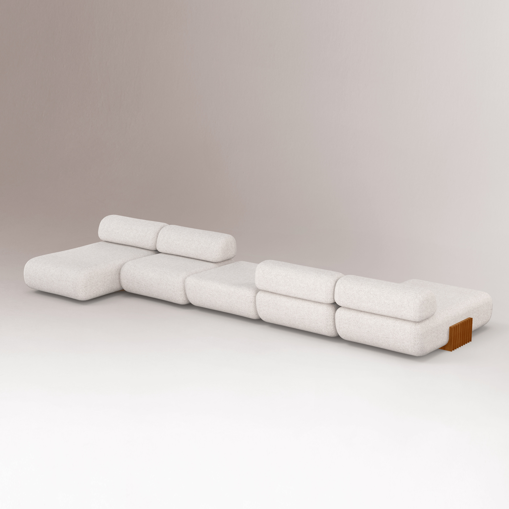 Drewniana sofa modułowa Carmel - 3