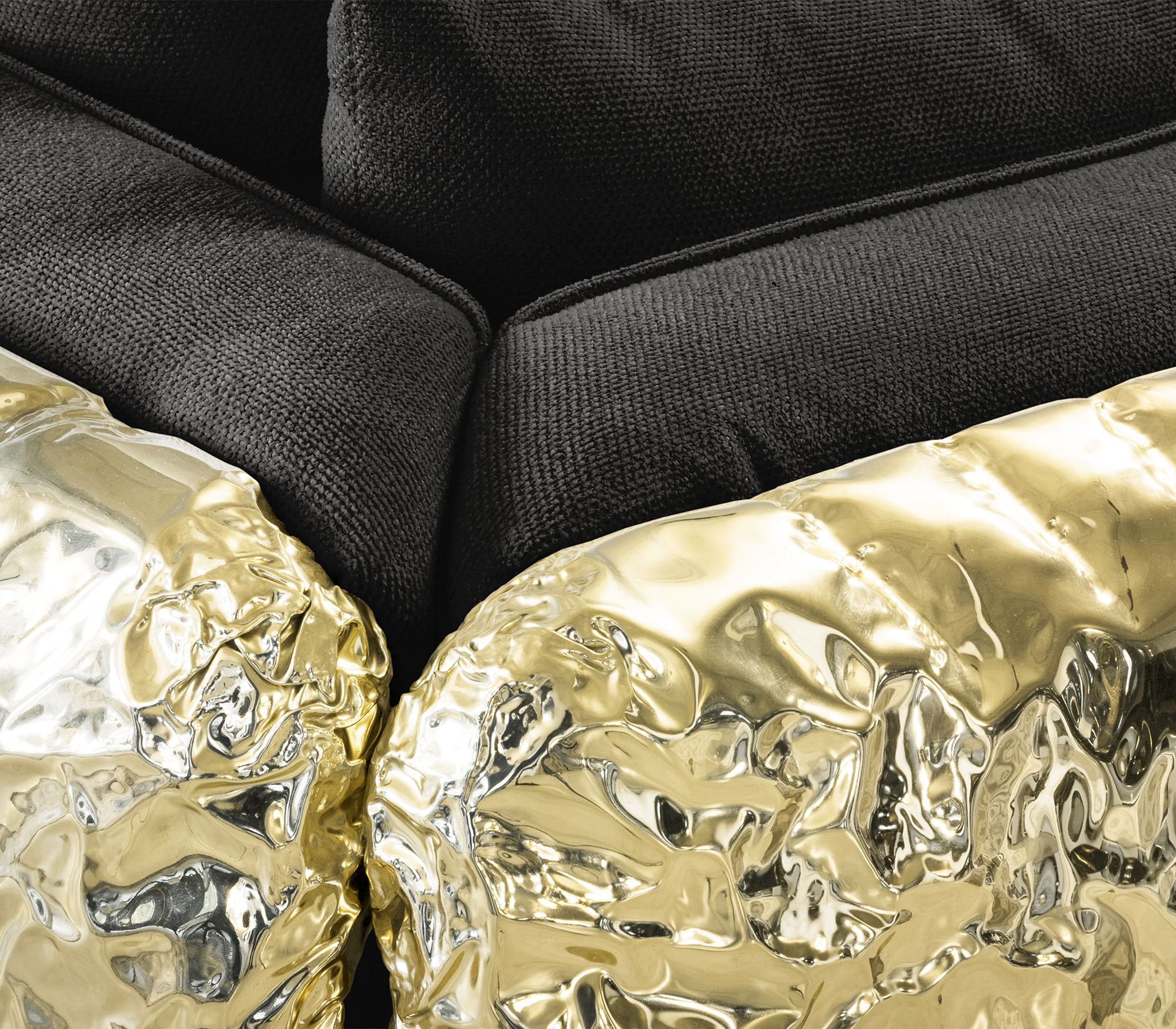 Czarna modułowa sofa Imperia