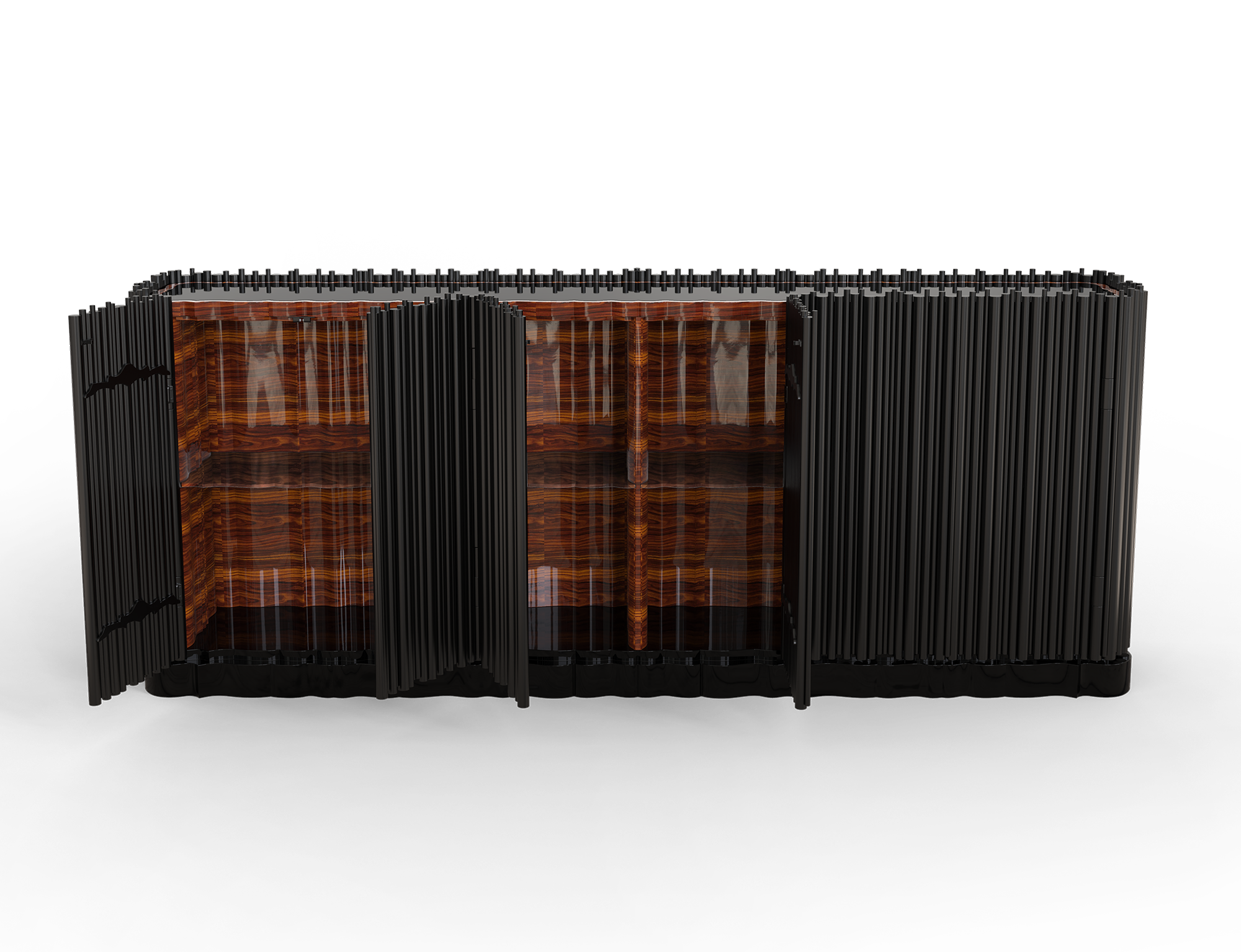 Czarny kredens Harmony Premium