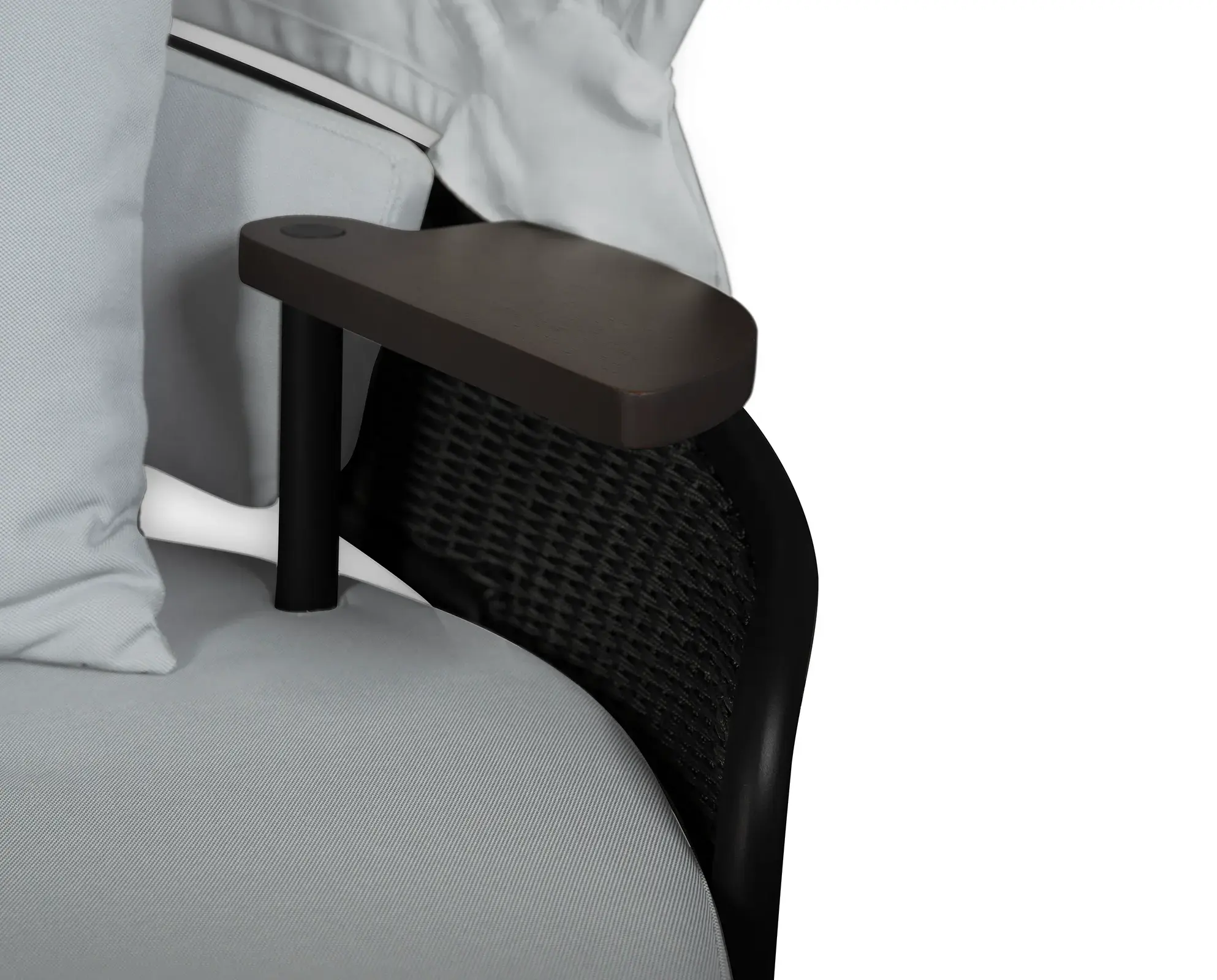 Leżanka ogrodowa Crown w kolorze szarym