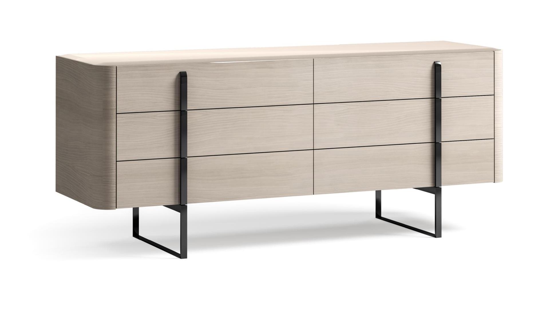 Komoda z blatem szklanym 180