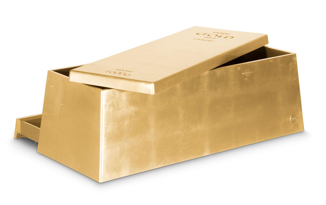 Złota skrzynia na skarby Gilded