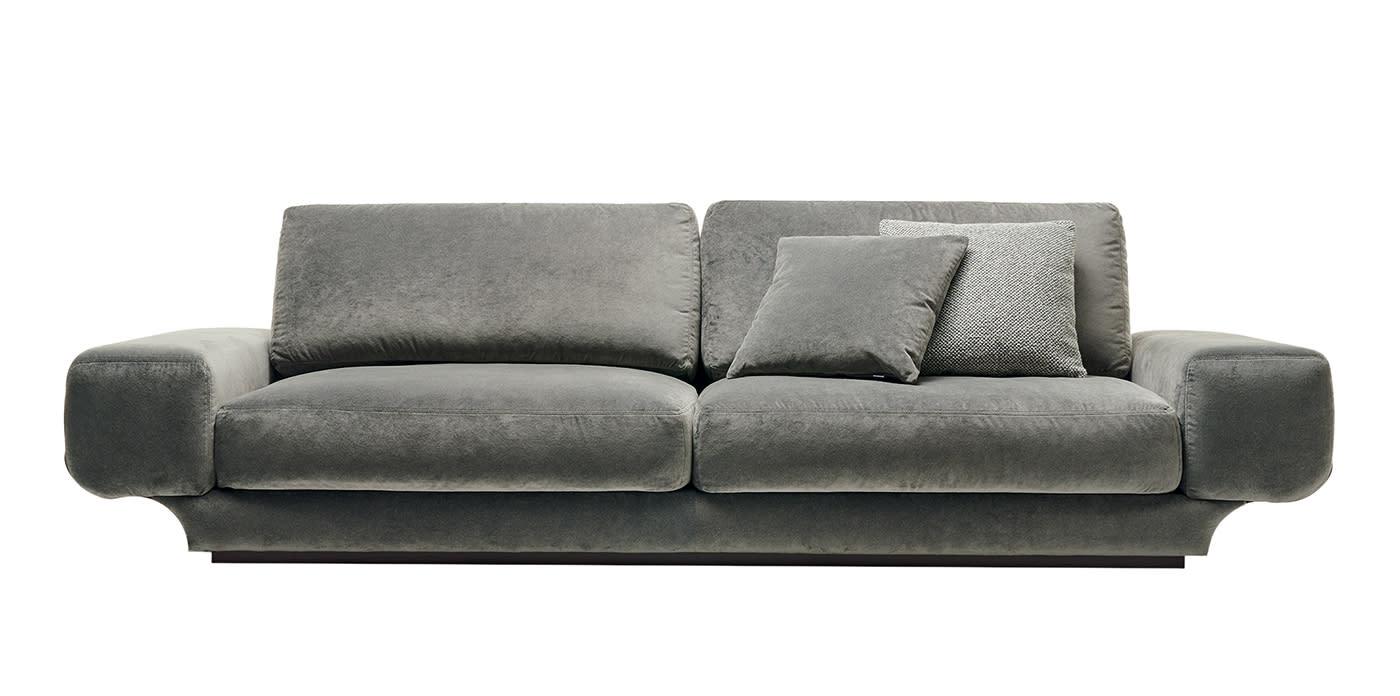 Ciemnoszara sofa 3-osobowa Milo