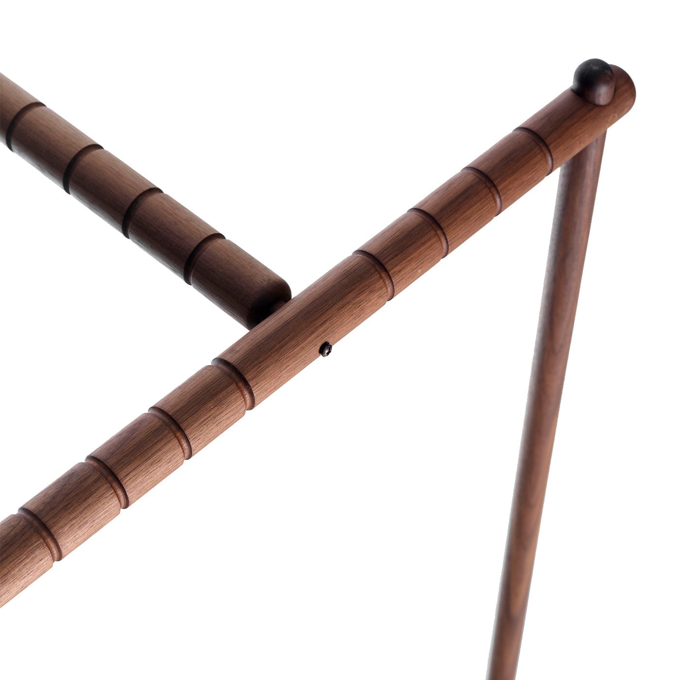 Brązowy wieszak Stecco z naturalnego drewna