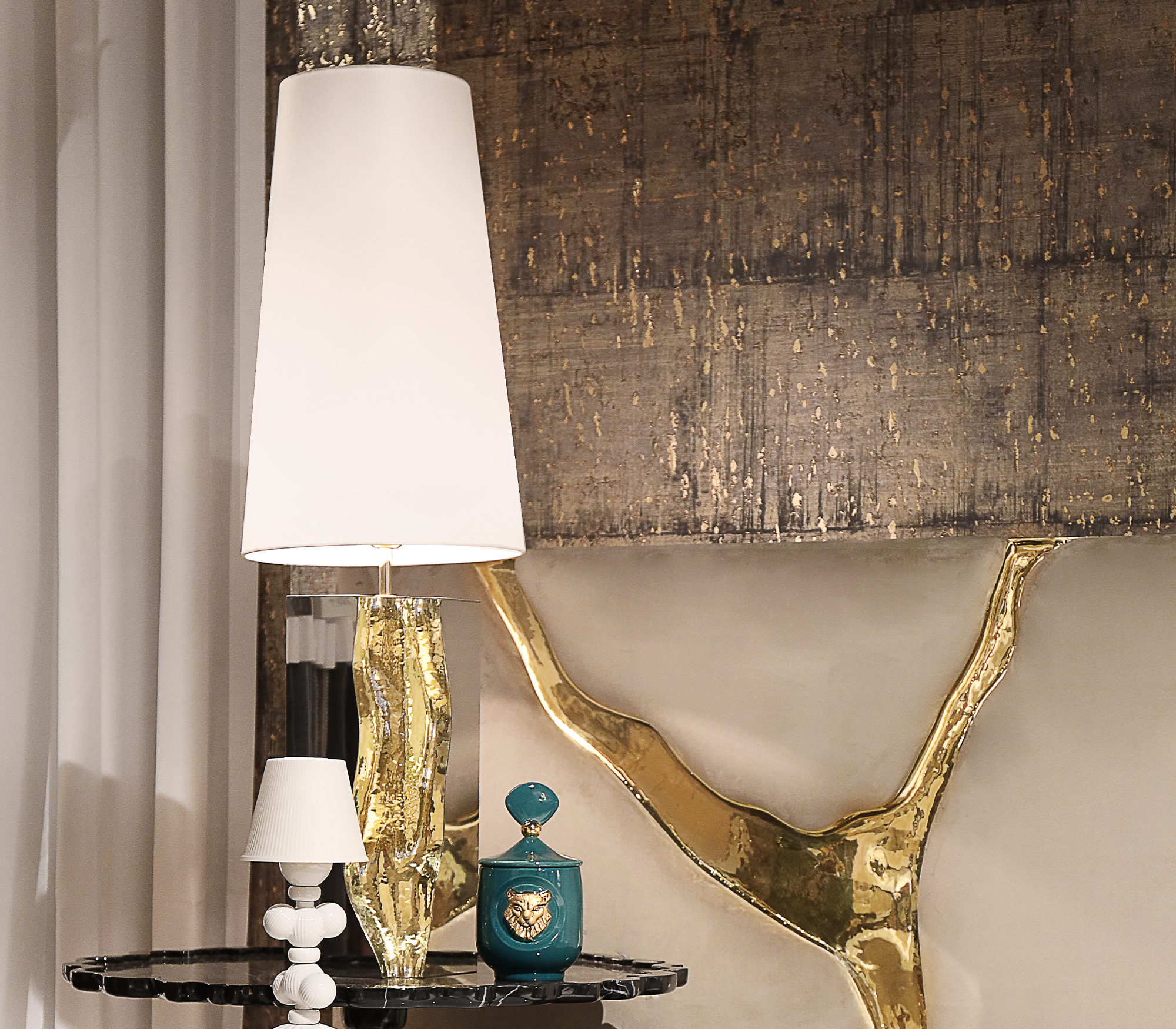 Lampka stołowa Glacier czarna