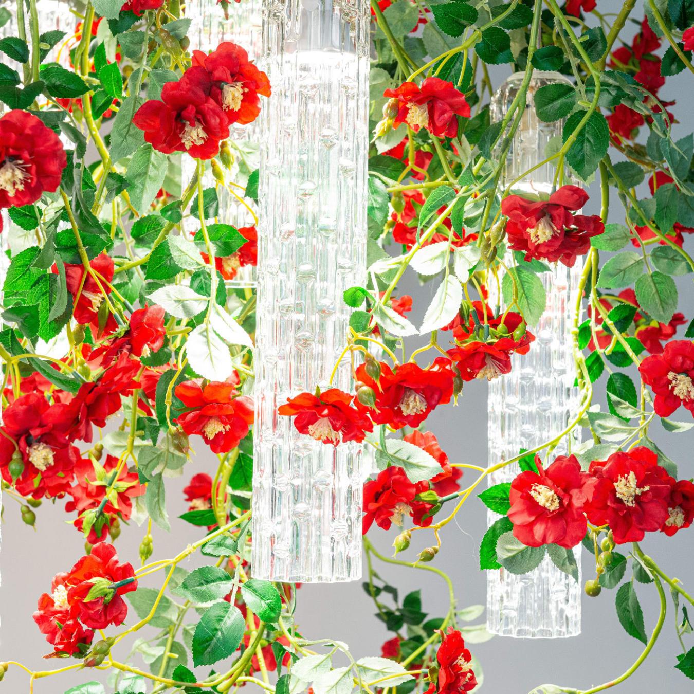 Duży żyrandol Wil Red Roses