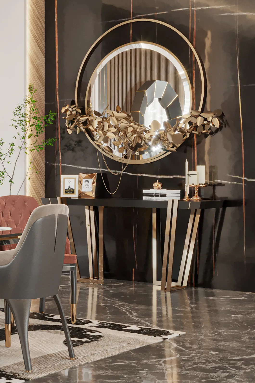 Lustro Royal II z oświetleniem ściennym - 3