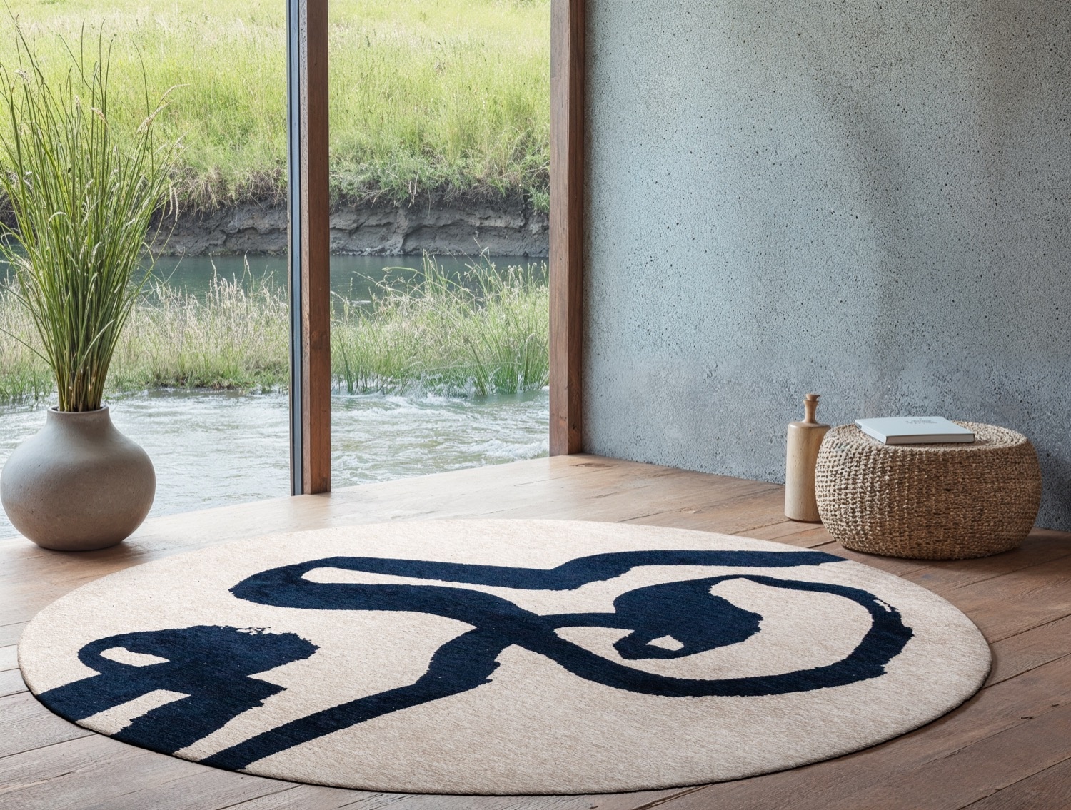 Dywan okrągły Sea Ink 9849 | Rozmiar: Ø 240 cm