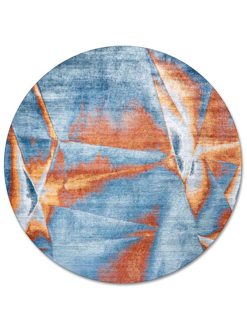 Dywan Okrągły No. 03 Cyan Copper